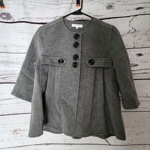 MADELEINE PRESS Wool/ Cashmere Gray Jacket Size 8